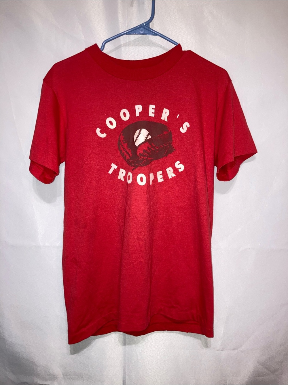 Cooper's Troopers Red Graphic Short Sleeve Tee - Casual Men's Shirt - Picture 2 of 5